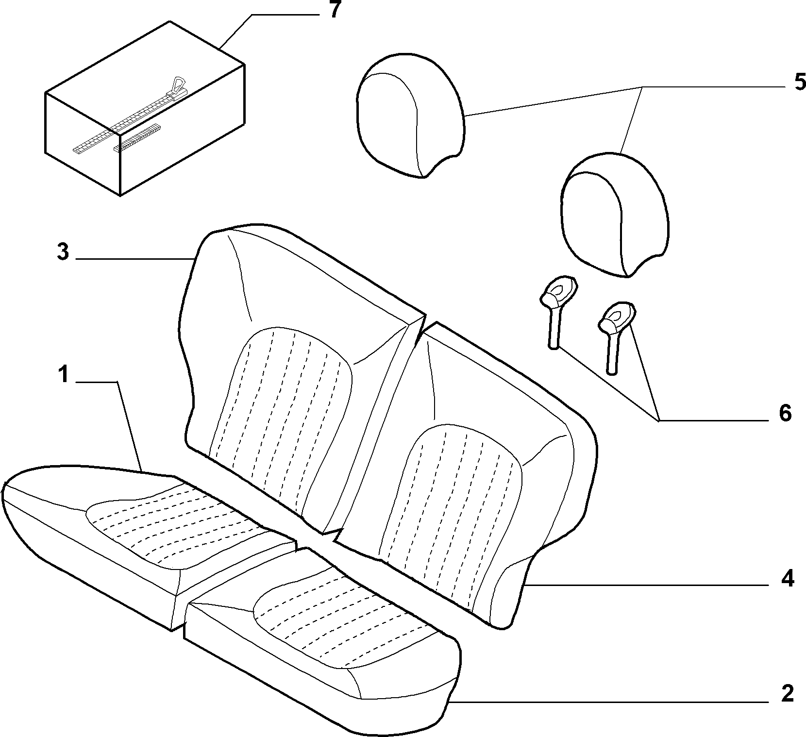 70615/30 REAR SEAT LINING