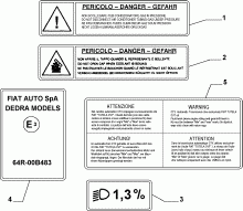 70750/00 ПРЕДУПР. ТАБЛИЧКИ И ИНСТРУКЦИИ 