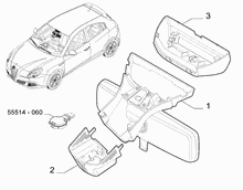 70740-010 REAR VIEW MIRROR