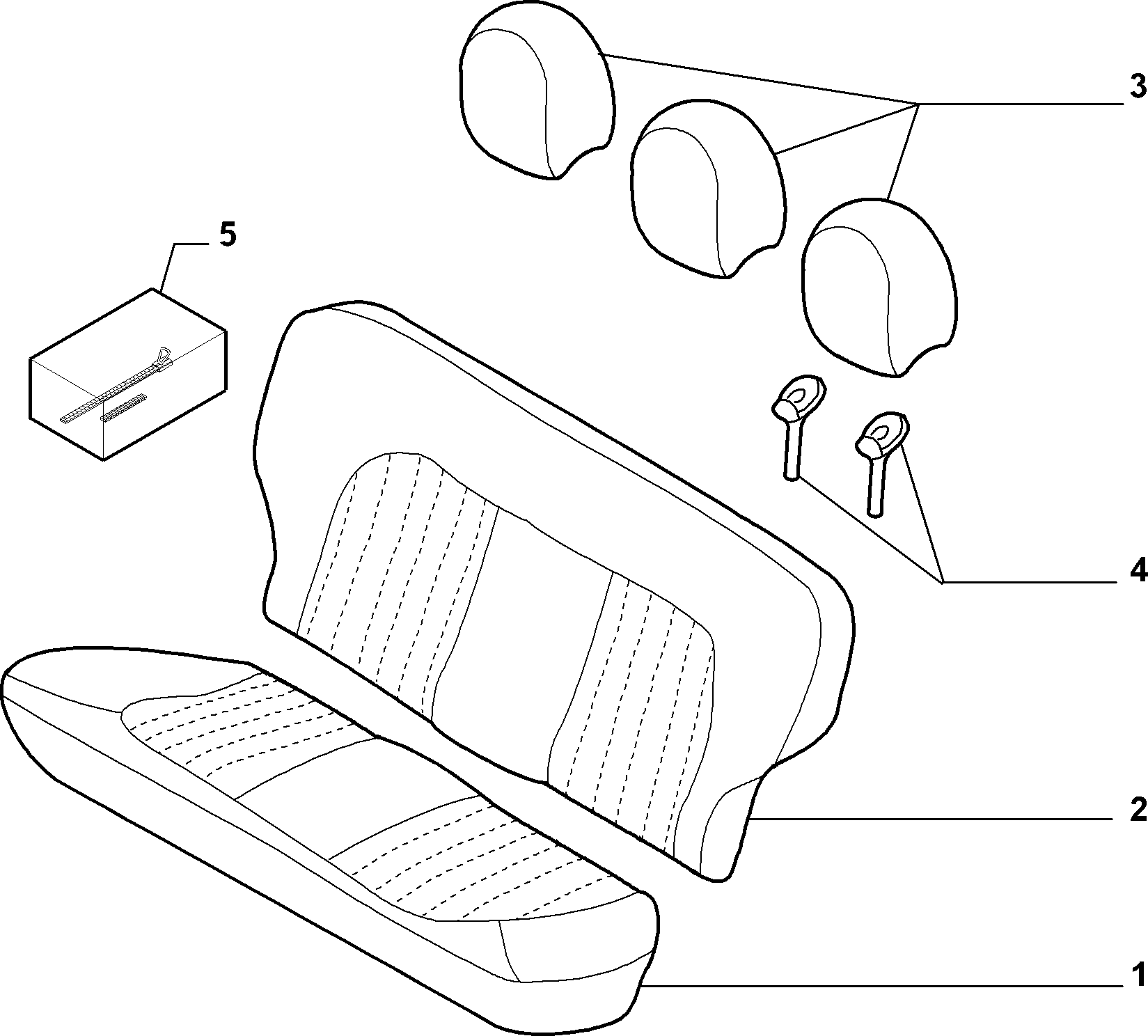 70615/10 REAR SEAT LINING