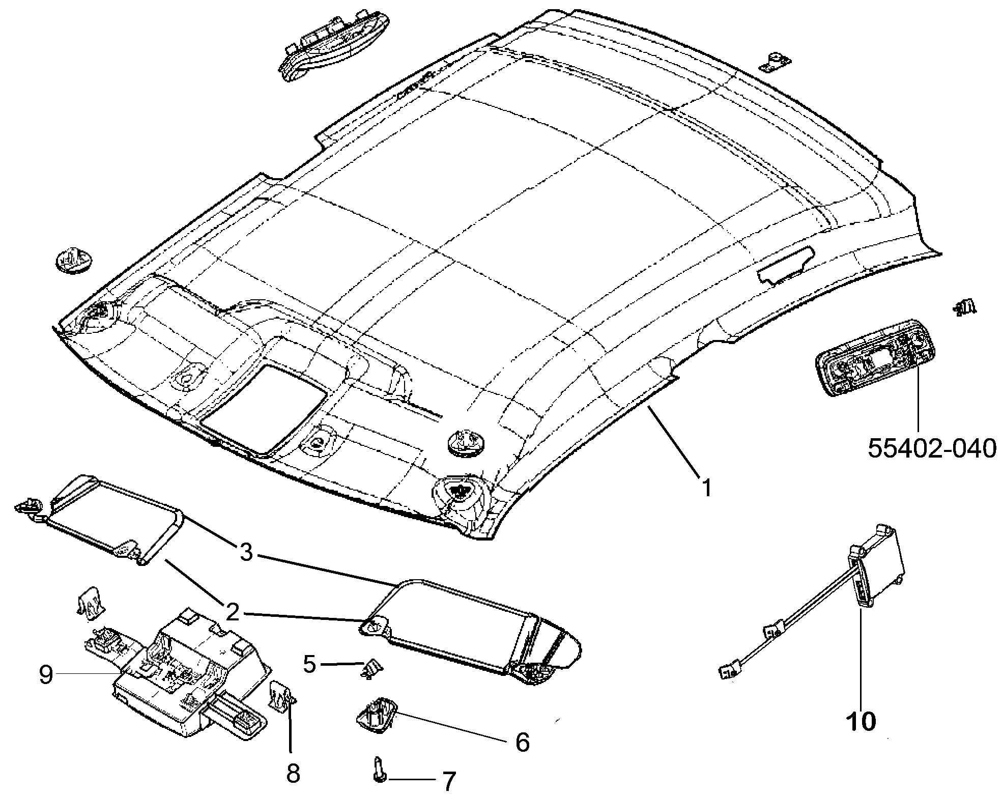 70523-010 INTERNAL ROOF LINING