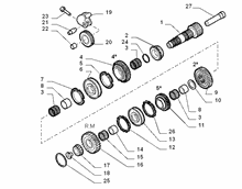 21215-031 UPPER SECONDARY SHAFT AND GEAR LEAD