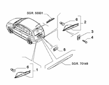 55401-040 REVERSE FOG TAIL LAMP