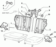 70613/00 REAR SEAT 