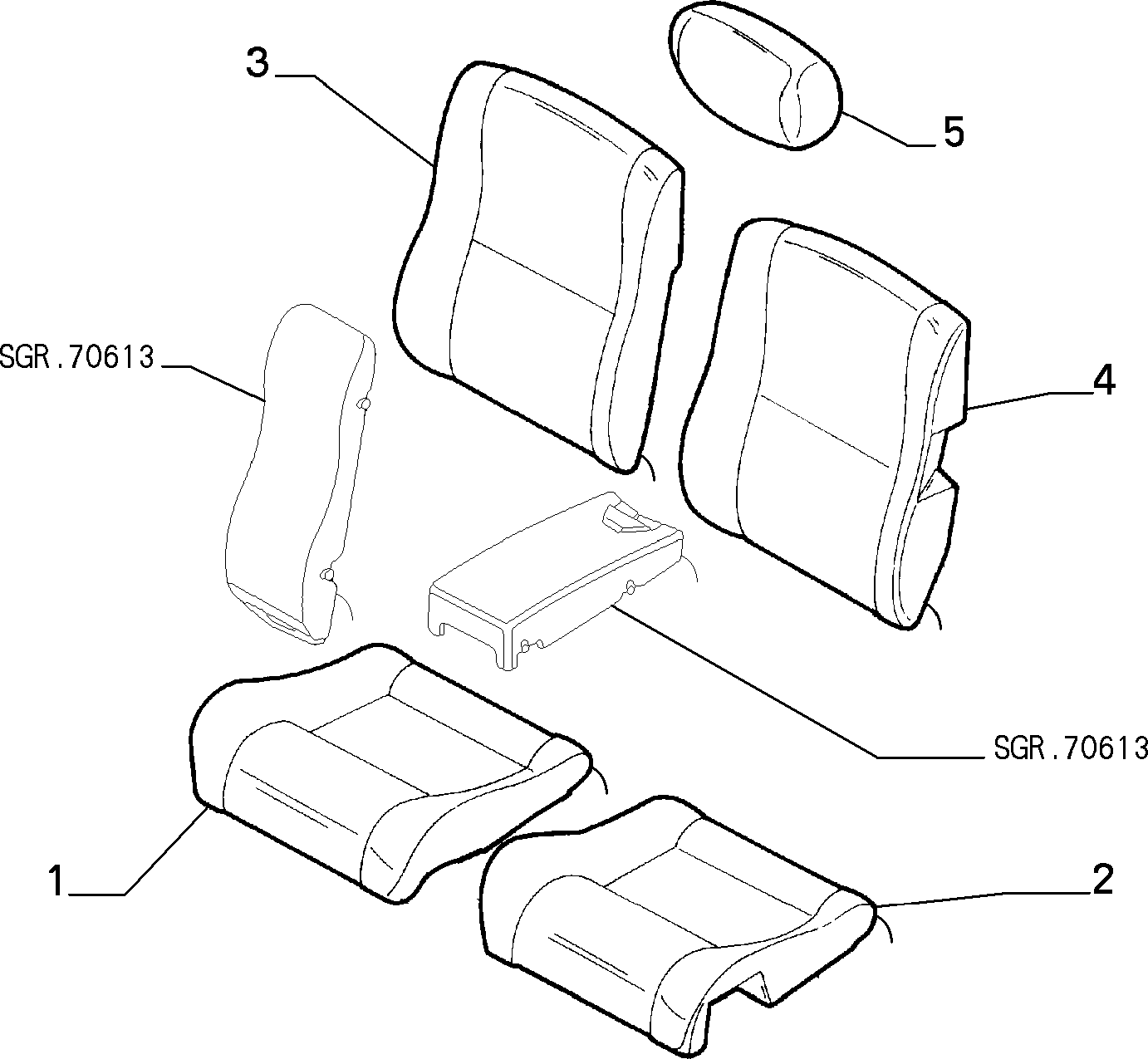 70615/03 REAR SEAT LINING