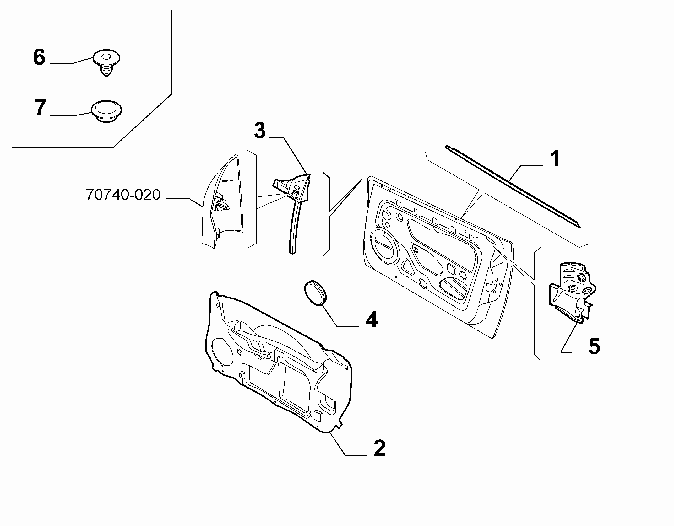 70129-070 FRONT DOOR TRIM