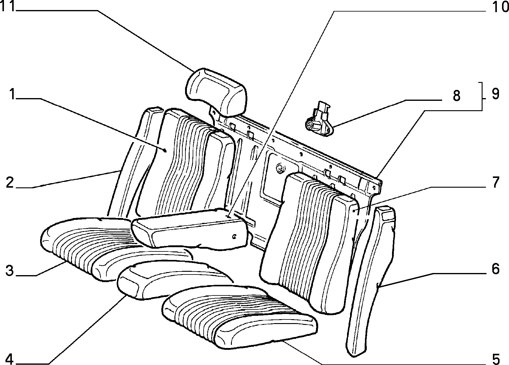 70615/06 REAR SEAT LINING