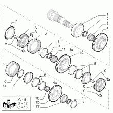 21215-031 UPPER SECONDARY SHAFT AND GEAR LEAD