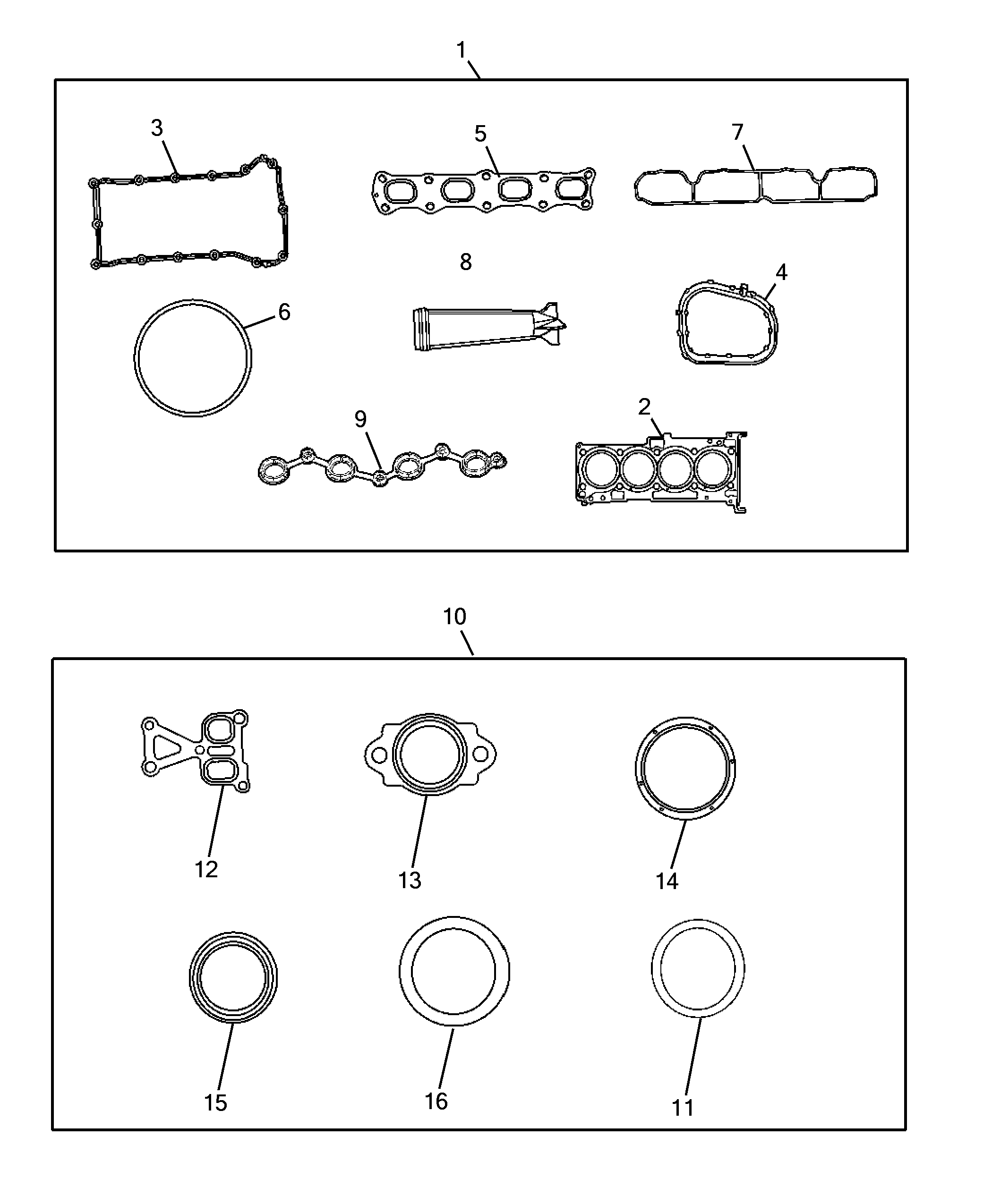 10101-050 GASKET KIT, HEAD AND CRANKCASE