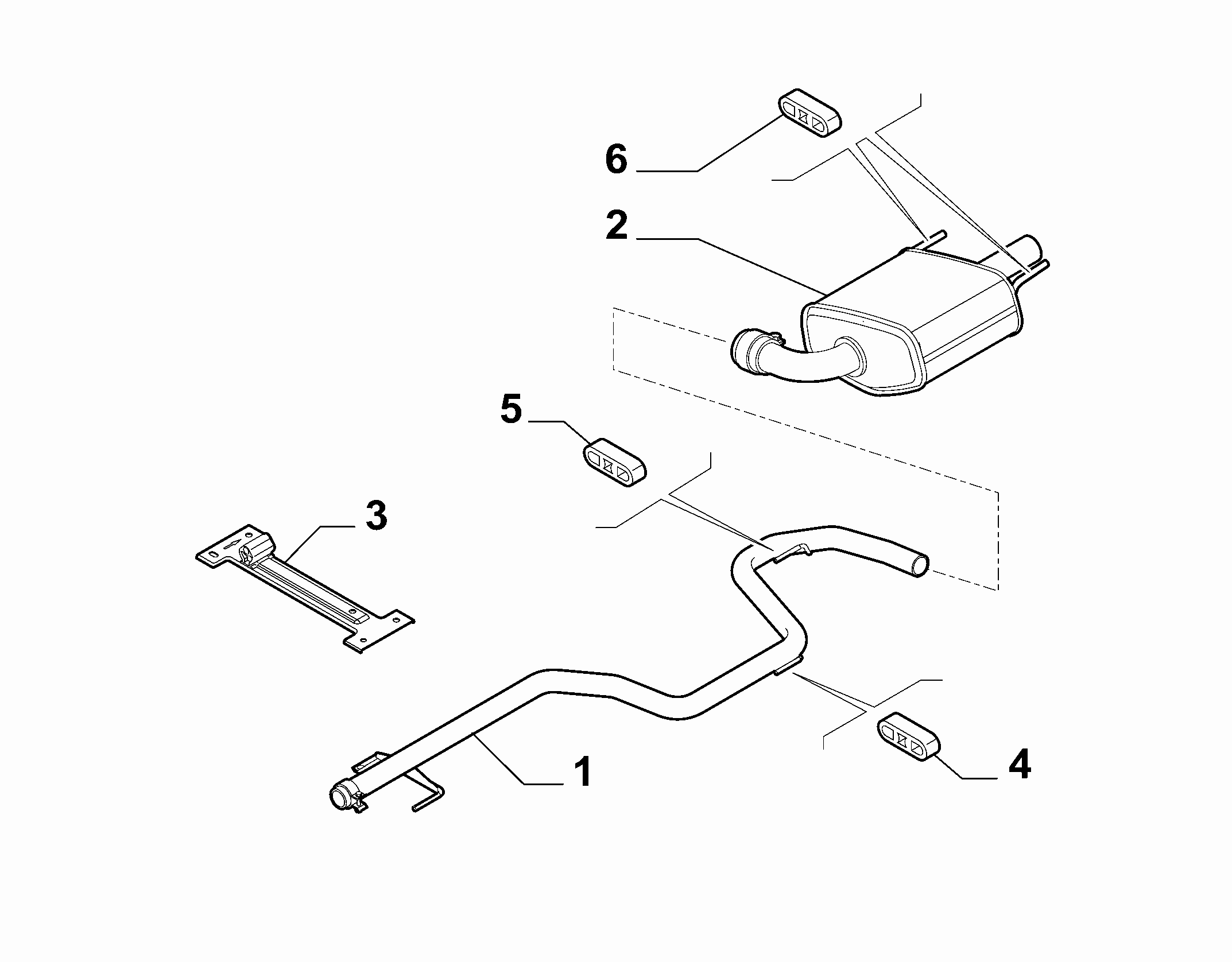 10258-030 REAR AND CENTRAL PIPES