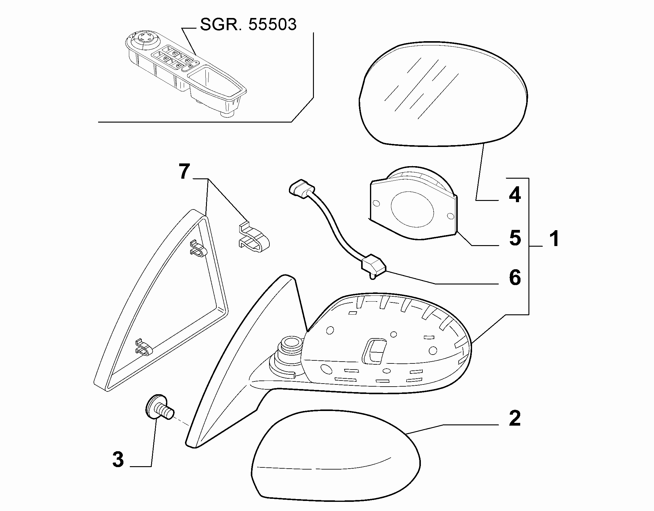 70740-020 WING MIRRORS