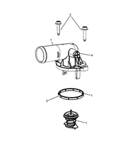 10402-020 THERMOSTAT AND WATER PIPES