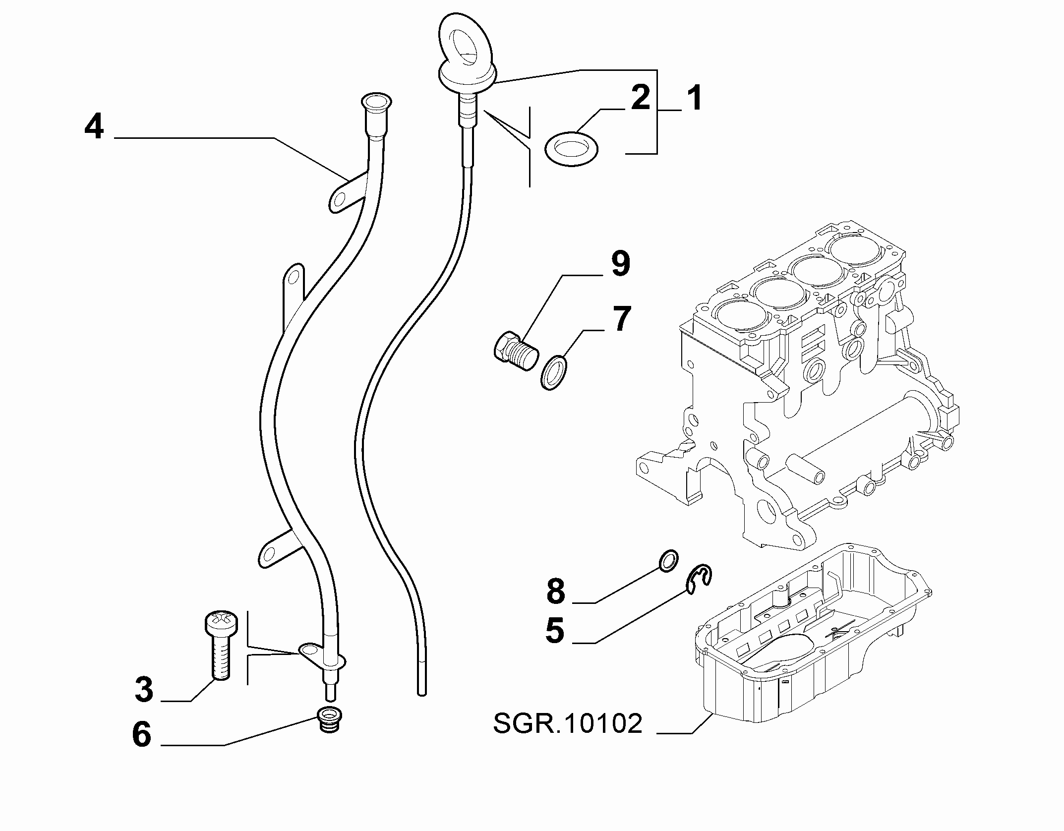 10301-060 DIP STICK, CAP, TRANSMITTER AND PRESSURE ROD