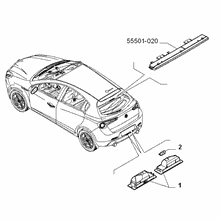 55401-040 REVERSE FOG TAIL LAMP