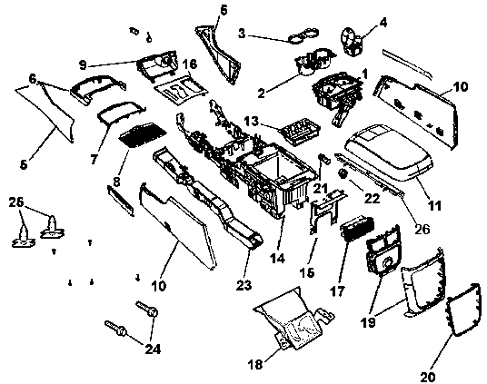 70504-010 SHAFT TUNNEL CONSOLE