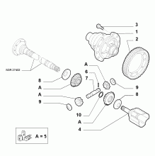 21220-020 CROWN WHEEL AND HALF CRANKSHAFT