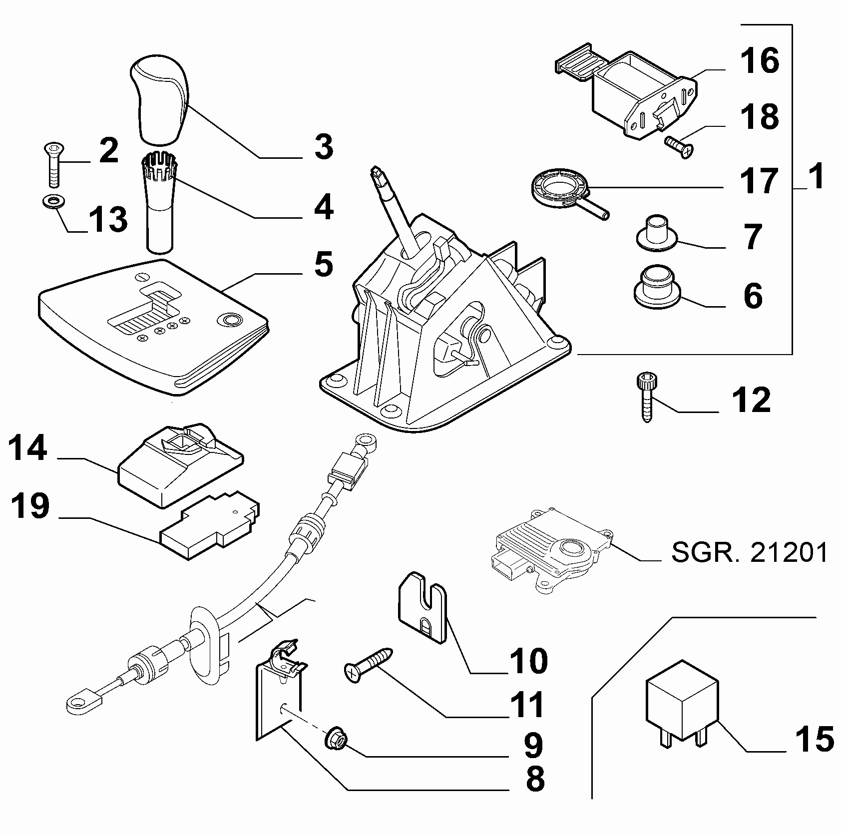 21221-010 GEAR STICK