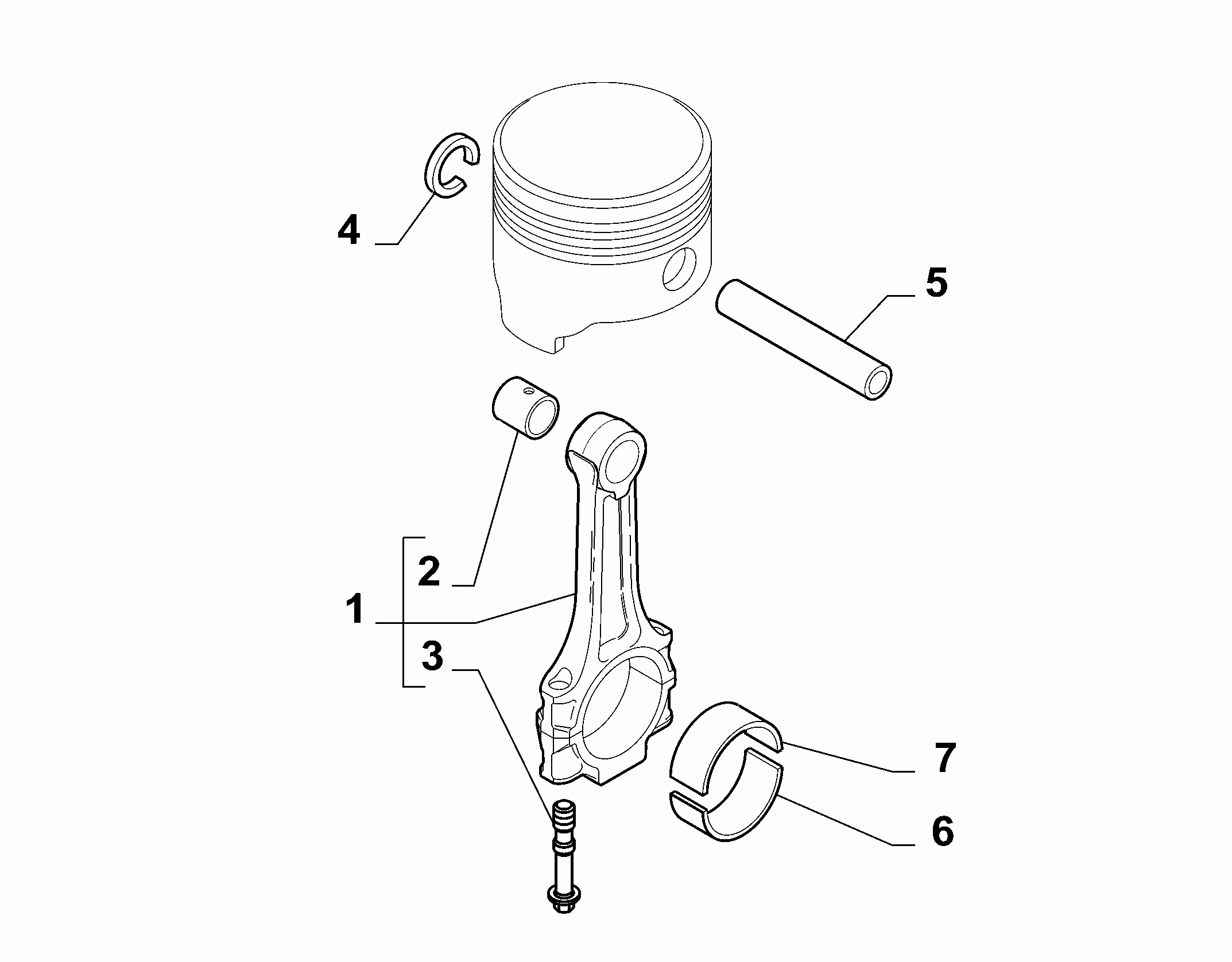 10105-010 COUPLING RODS AND HALF BEARINGS