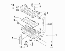 10101-020 CYLINDER HEAD AND GASKETS