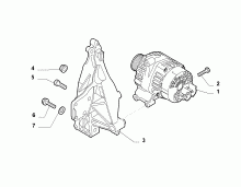 55301-010 ALTERNATOR AND MOUNTING