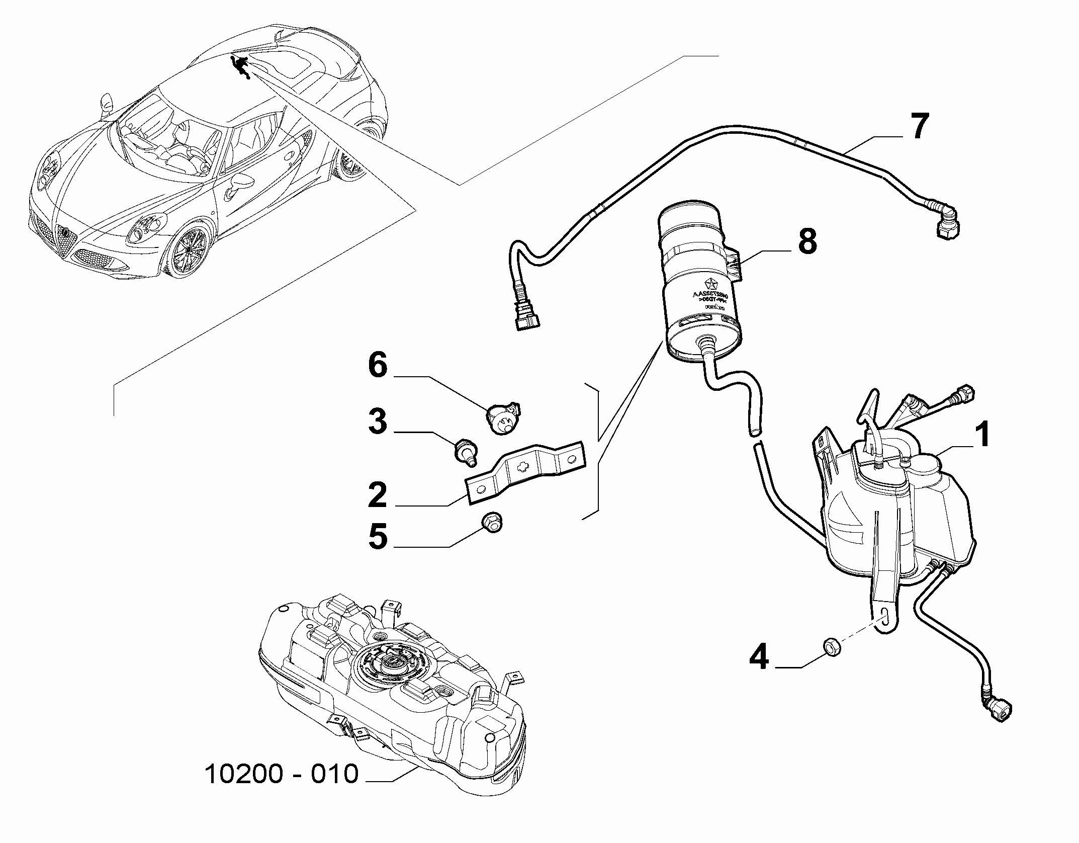 10201-040 FUEL EMISSION FILTER