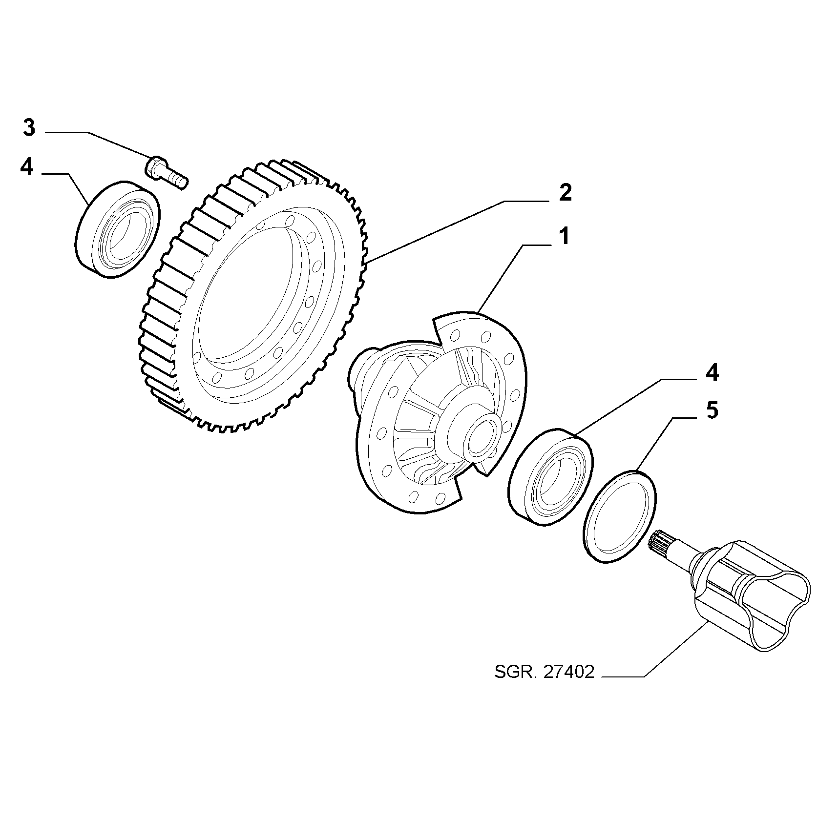 21220-010 GEARING AND HALF CRANKSHAFT