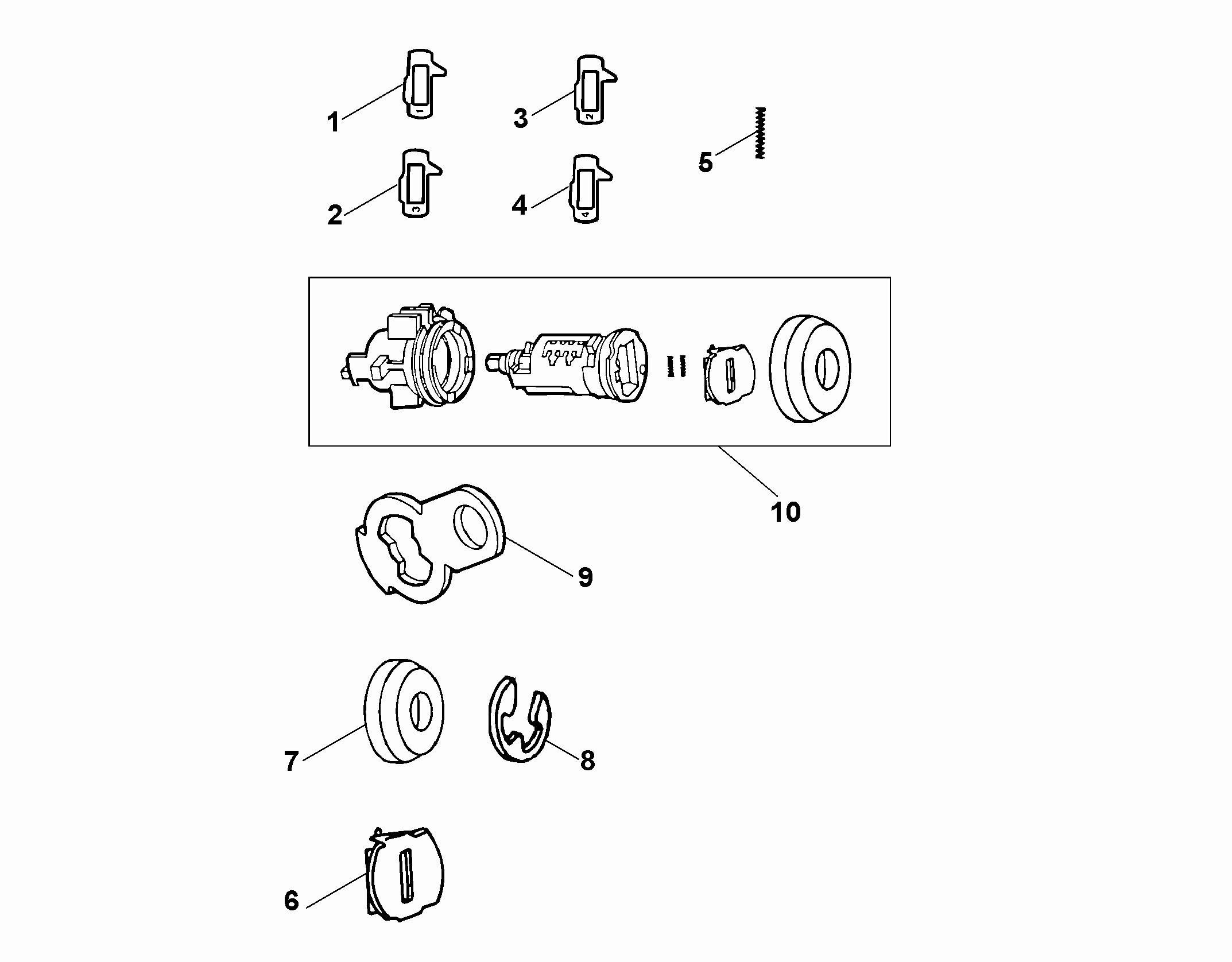 55202-020 KEY KIT AND OPENING SYSTEM