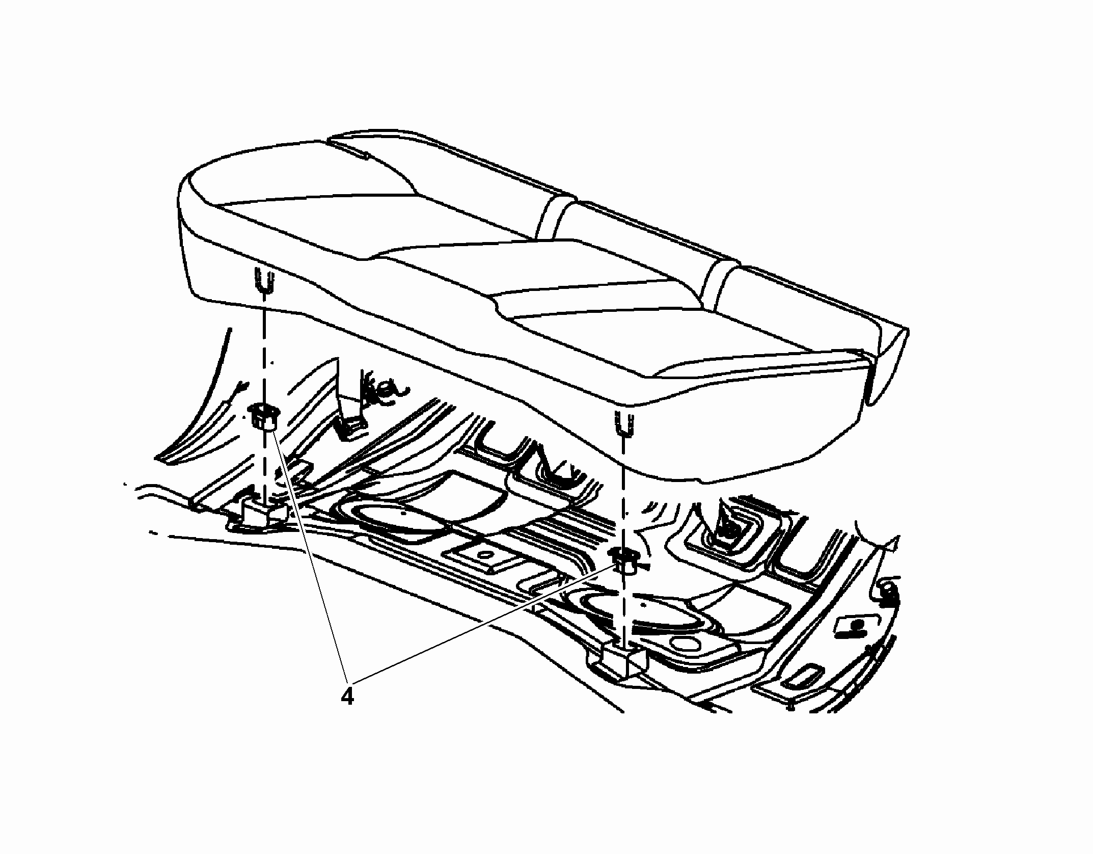 70613-055 SECOND ROW REAR SEAT FRAMES