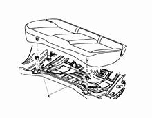 70613-055 SECOND ROW REAR SEAT FRAMES