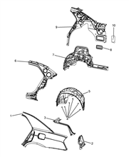 70723-010 WHEEL CARRIAGE COVER