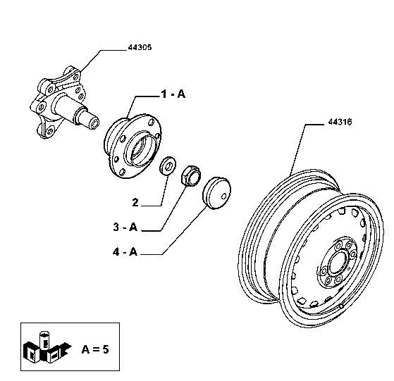 44321-010 REAR FUSE AND HUB