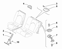70613-030 REAR SEAT ADJUSTMENT DEVICE