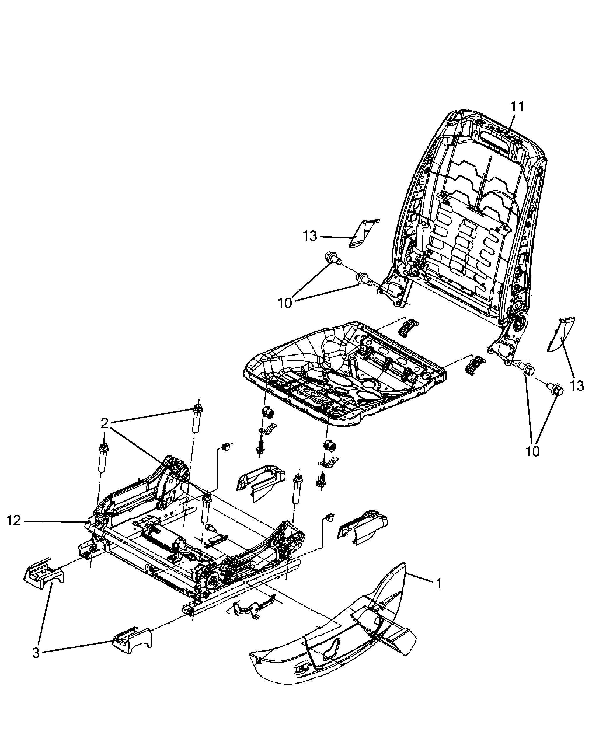 70601-021 DRIVER SEAT FRAMES
