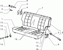 70613/00 REAR SEAT 