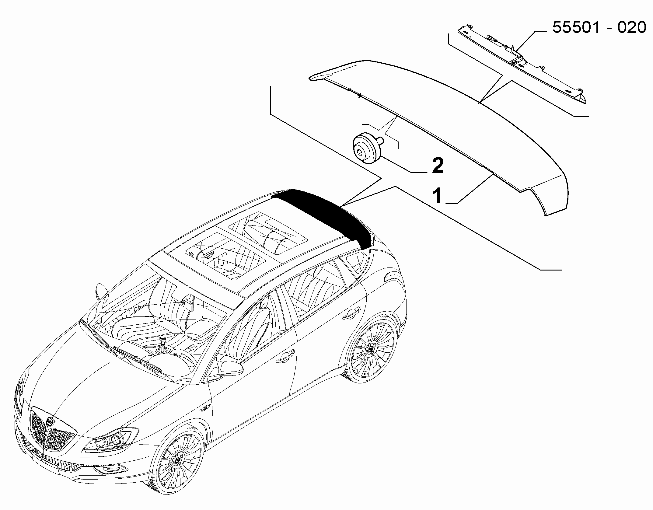 70732-010 REAR DOOR SPOILER