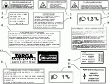 70750/00 ПРЕДУПР. ТАБЛИЧКИ И ИНСТРУКЦИИ 