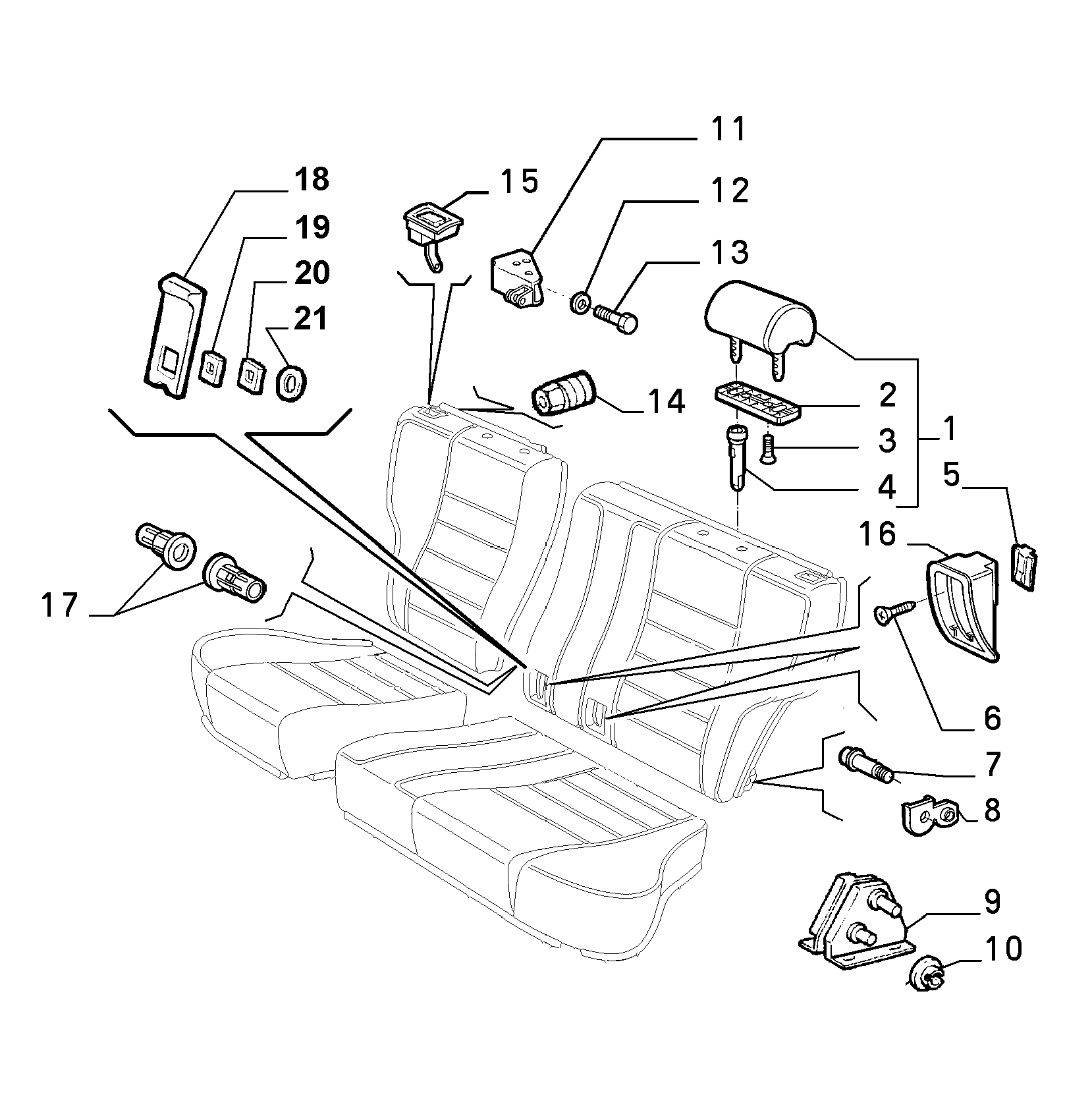 70613/01 REAR SEAT