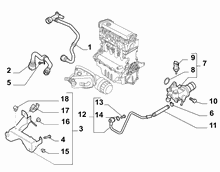 10402-020 THERMOSTAT AND WATER PIPES