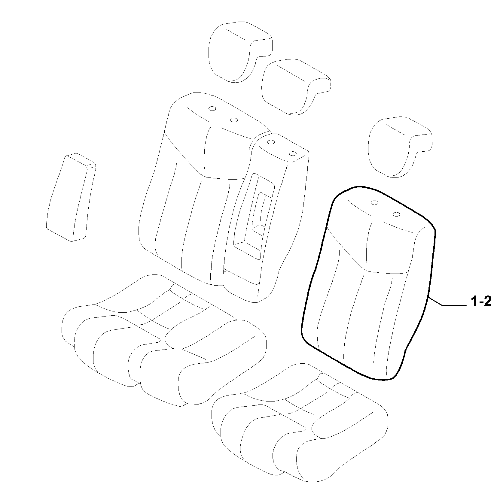70615/00 REAR SEAT LINING 