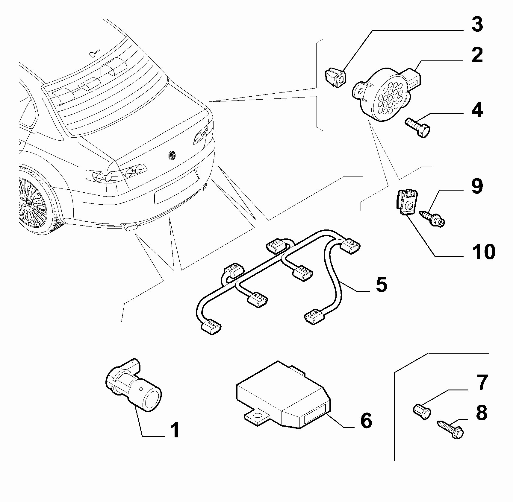 55501-060 CENTRALISED REAR PARKING SENSOR