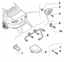 55501-060 CENTRALISED REAR PARKING SENSOR