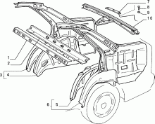 70004/00 КУЗОВ, РАМЫ (ЗАДНЯЯ ЧАСТЬ) 