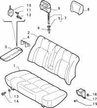 70613/00 REAR SEAT 