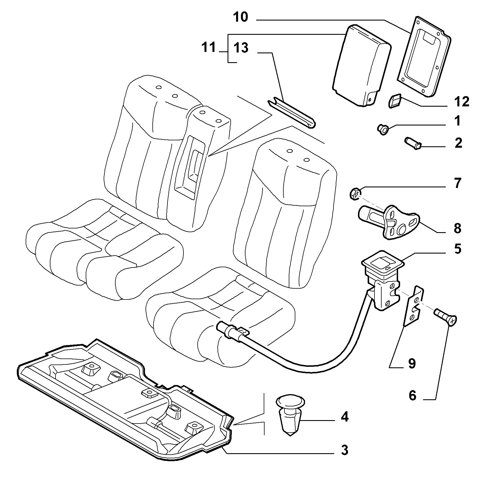 70613/00 REAR SEAT 