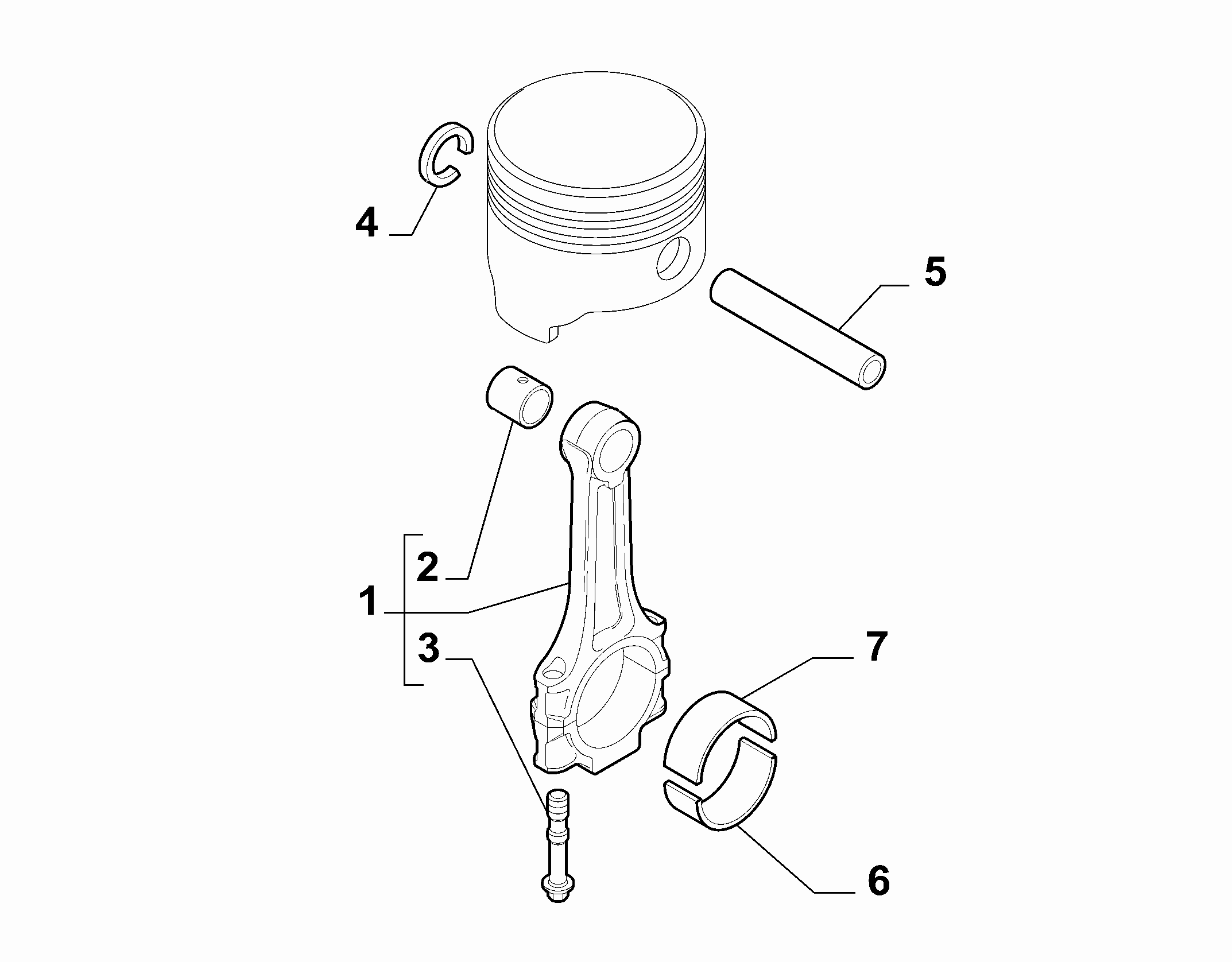 10105-010 COUPLING RODS AND HALF BEARINGS