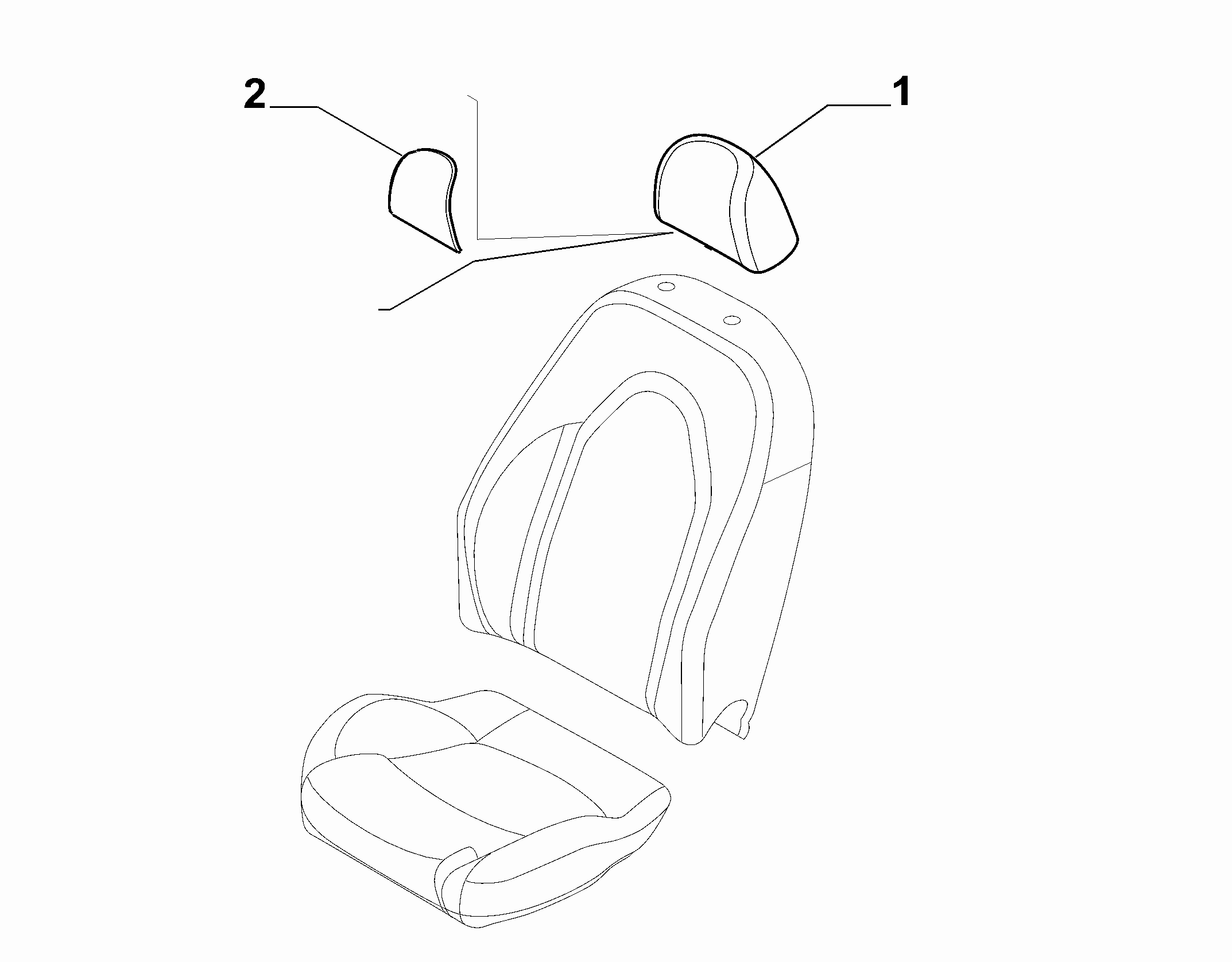 70606-020 FRONT SEAT HEAD REST