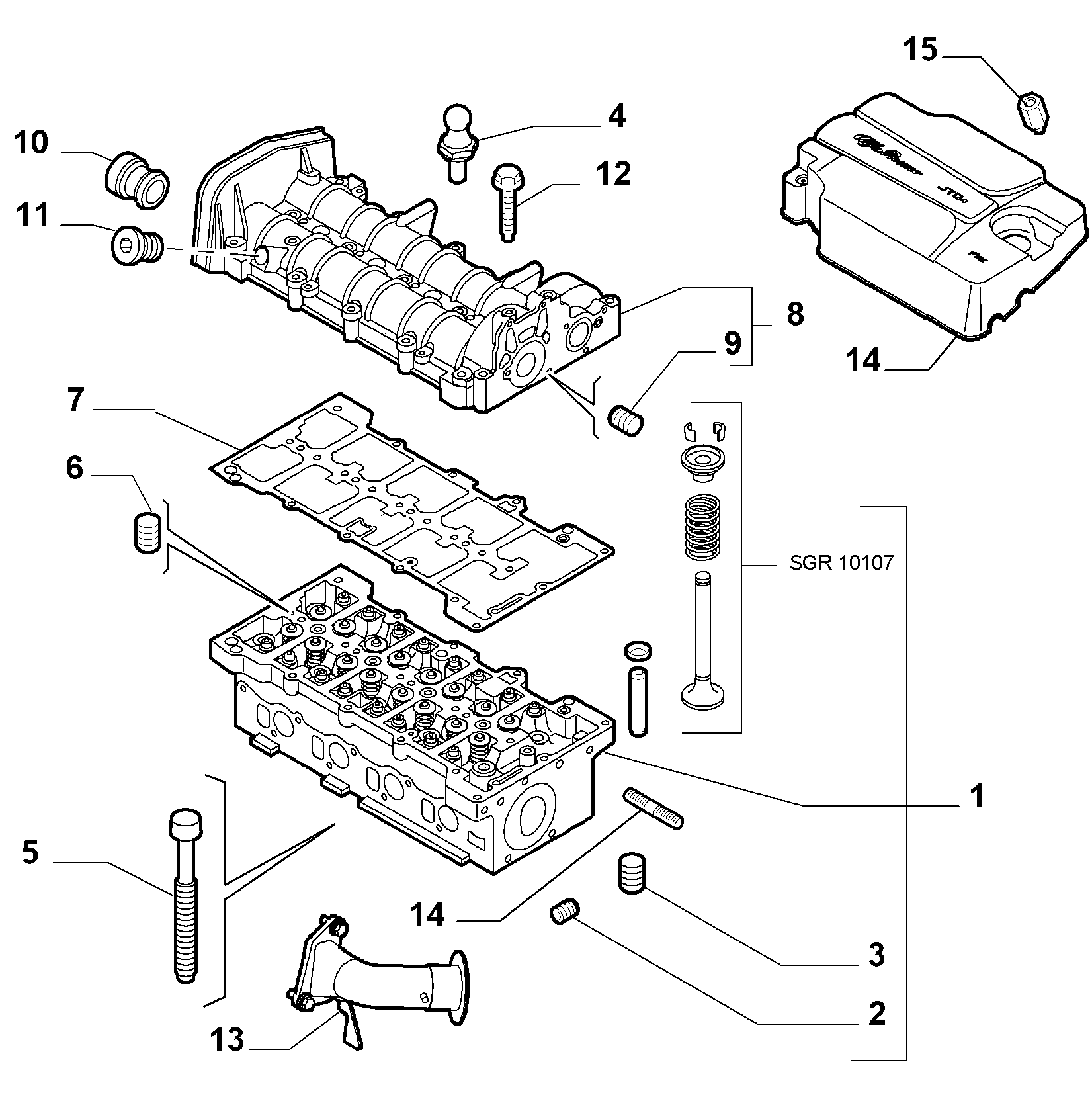 10101-020 CYLINDER HEAD AND GASKETS