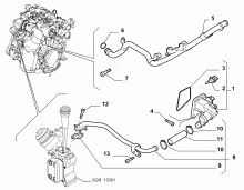 10402-020 THERMOSTAT AND WATER PIPES