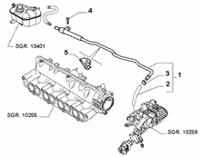 10402-030 WATER PUMP, PIPES AND THERMOSTAT