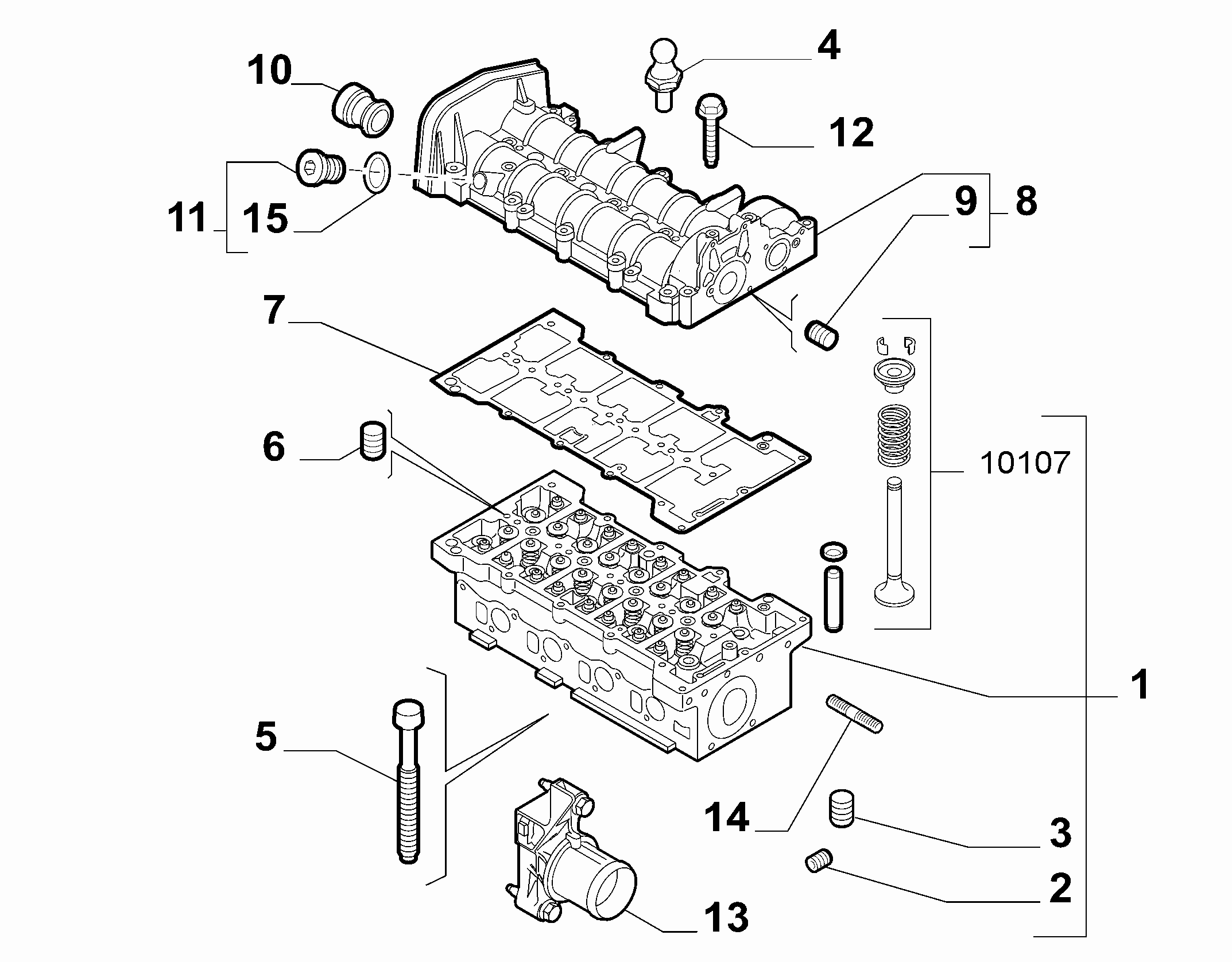10101-020 CYLINDER HEAD AND GASKETS